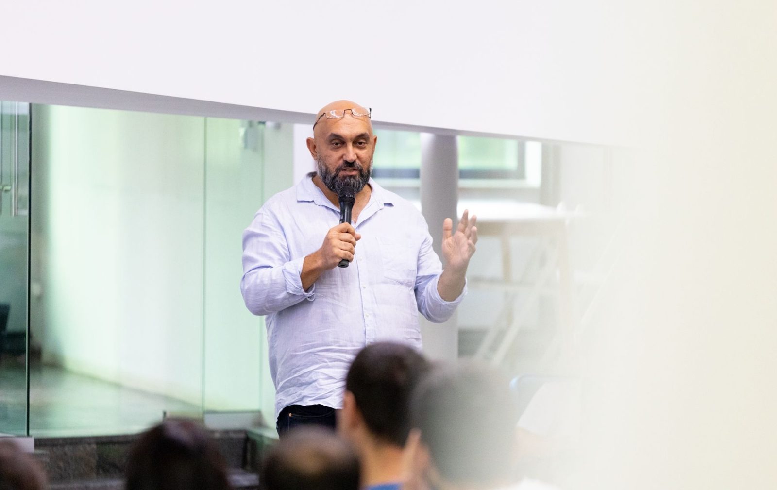 Albert teaching a live AI cohort at TUMO Labs